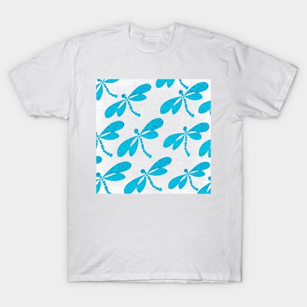 Dragonfly Blue T-Shirt by Overthetopsm